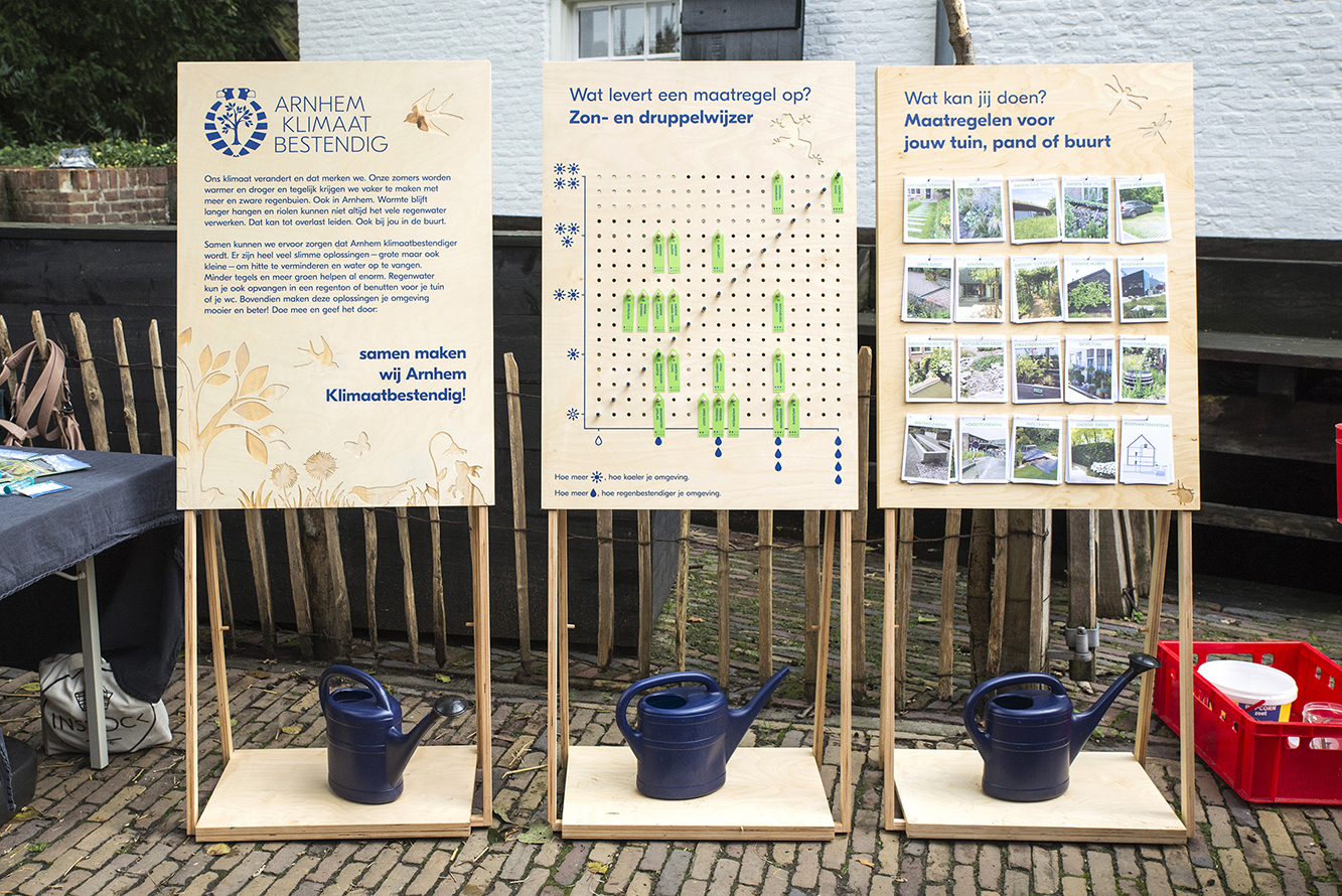 Arnhem Klimaatbestendig gemeente arnhem klimaat grafisch ontwerp bloempapier DDD natuur ijsletters bord ambacht