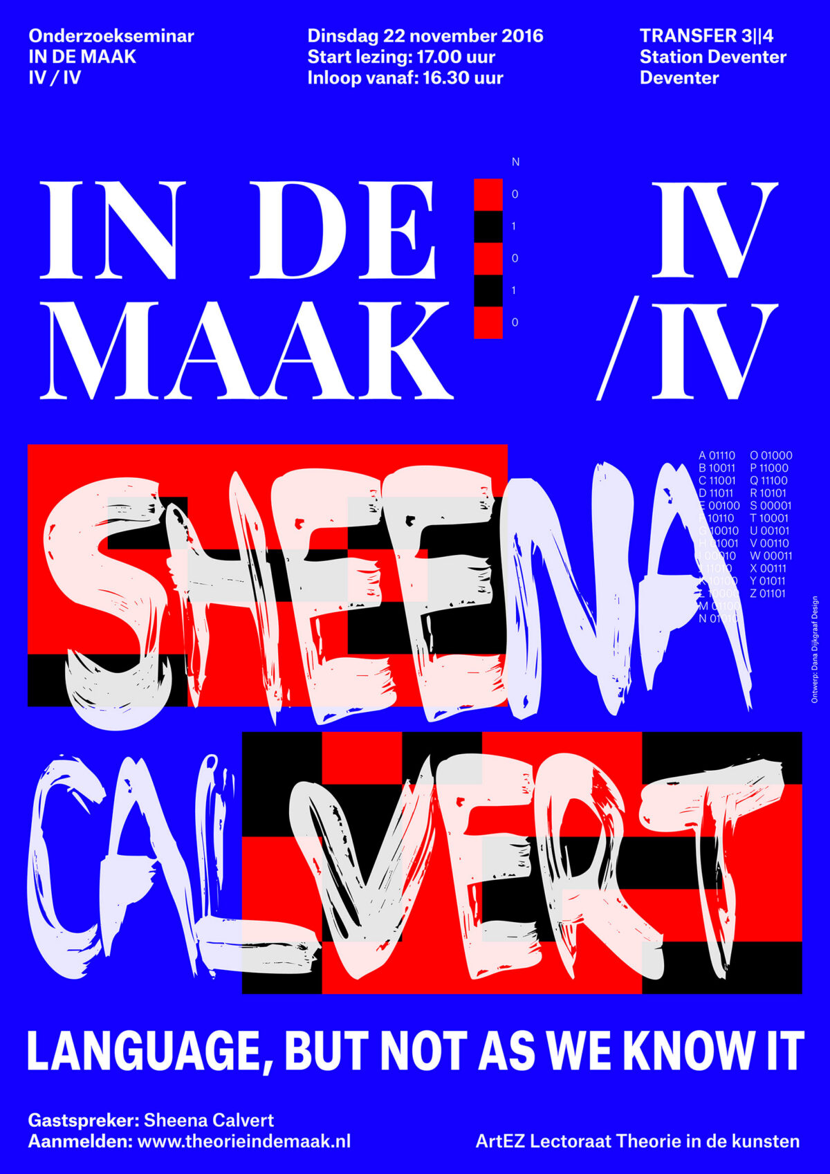 In de Maak, ArtEZ Education in Arts and Culture professorship, dana dijkgraaf, DDD, graphic design, poster, typography