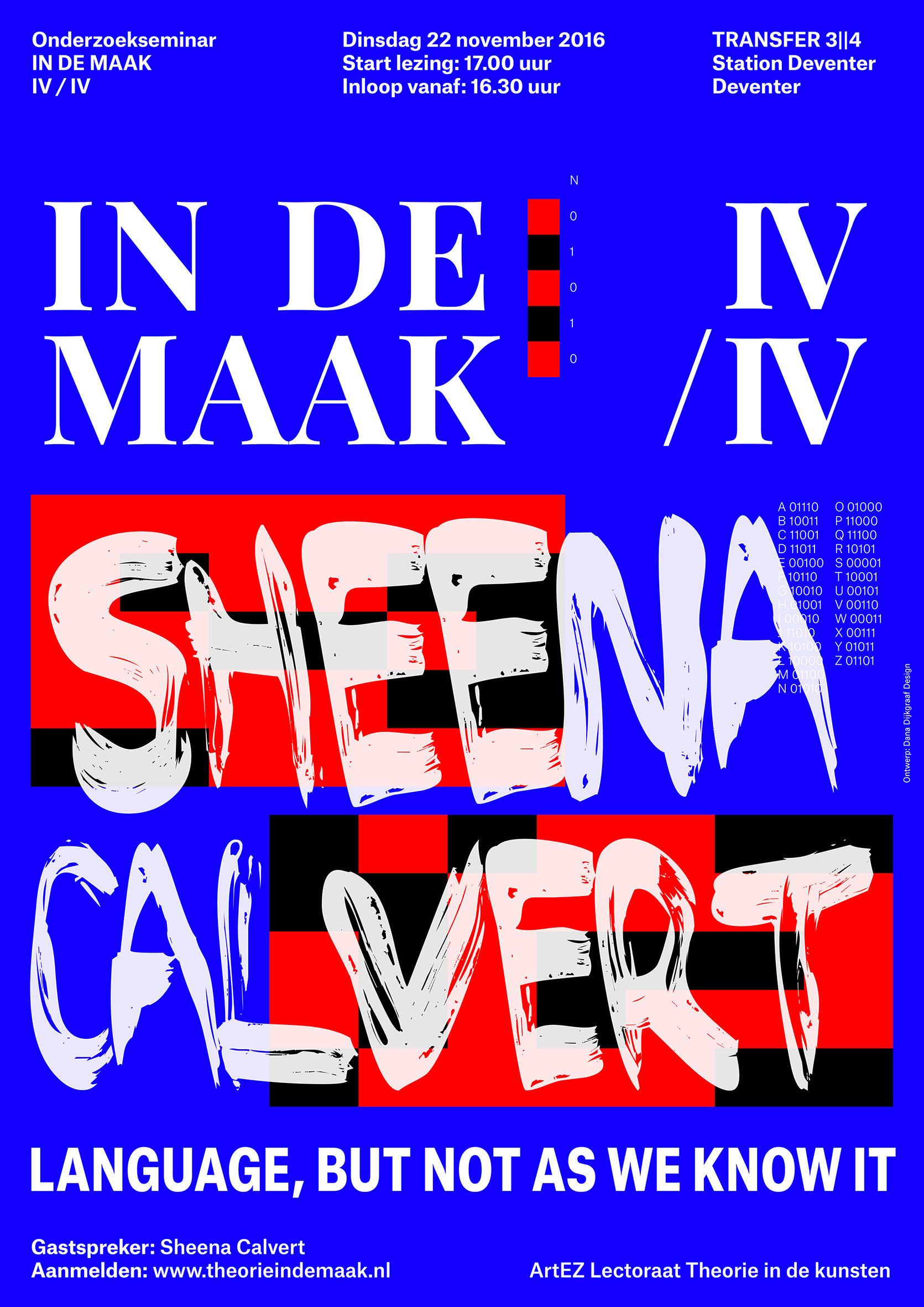 In de Maak, ArtEZ Education in Arts and Culture professorship, dana dijkgraaf, DDD, graphic design, poster, typography